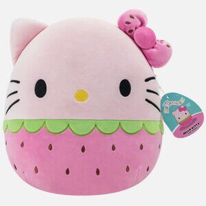 SQUISHMALLOW 12" HELLO KITTY PINK STRAWBERRY PLUSH * SANRIO *